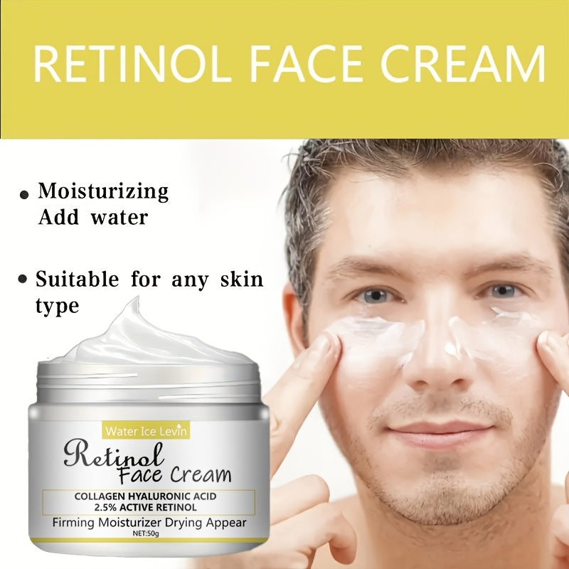 Creme Facial Retinol com 2,5% de Retinol Ativo, Ácido Hialurônico e Colágeno